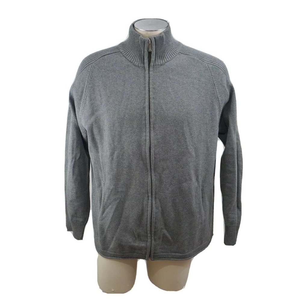 Daniel Buchler New York Full Zip Gray Cardigan